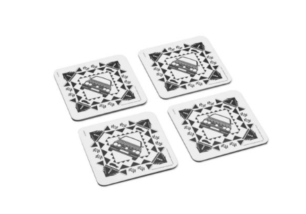 Untersetzer-Set Weiß