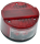 Rücklicht - Bremsschlußkennzeichenleuchte rot Ø120mm (3 Schrauben) mit Kennzeichenbeleuchtung (E-Prüfzeichen)