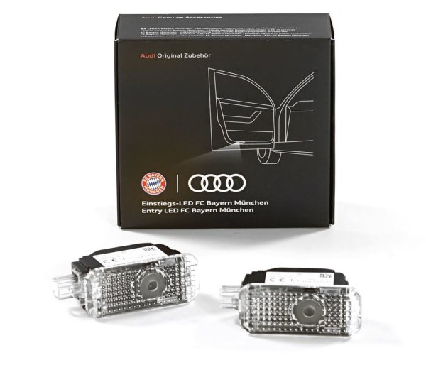 Einstiegs-LED Logo FC Bayern München und Audi Ringe